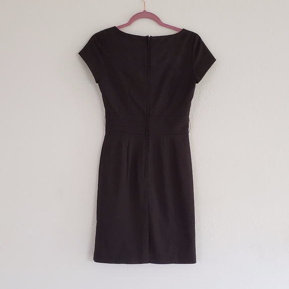 H&M Pin Stripe Black White Zippered Work Dress - Picture 7 of 8